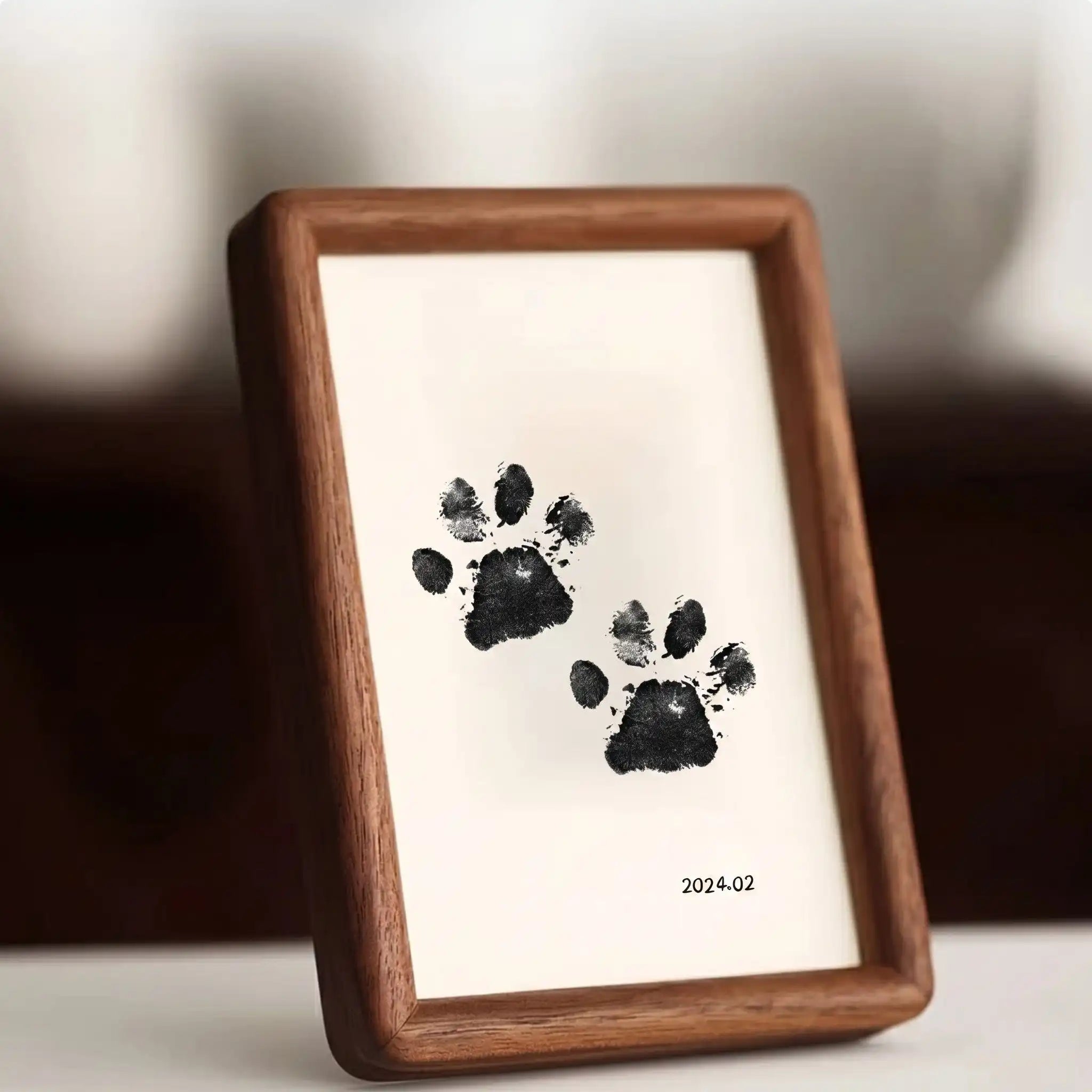 Cadre Empreinte en Bois "Trace Éternelle"